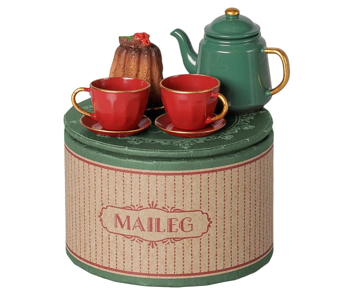 Christmas tea party, Mouse - Red, Green
