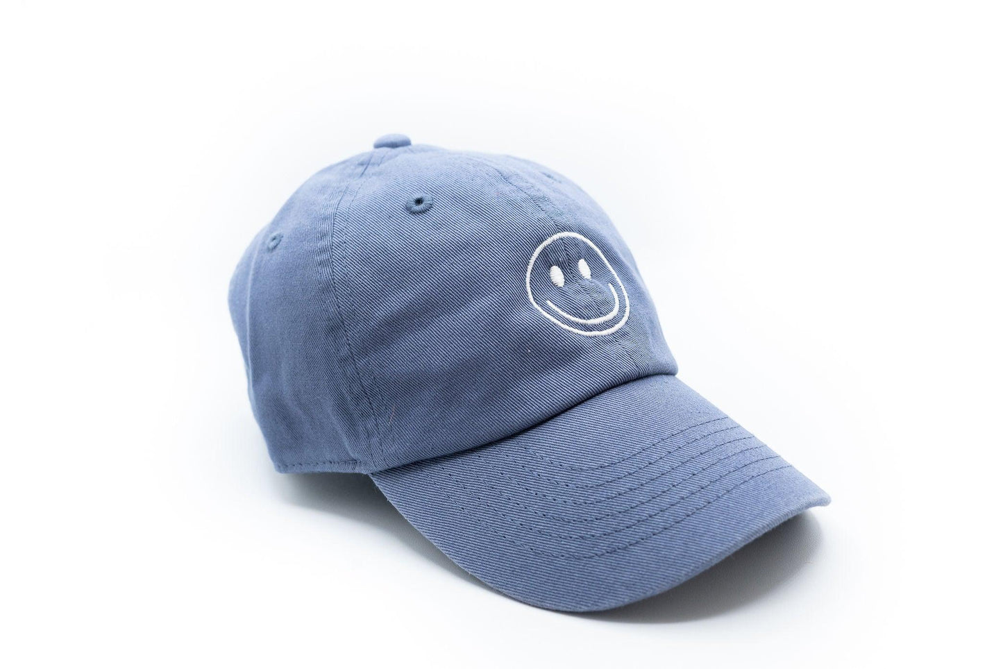 Dusty Blue Smiley Face Hat - Child (5Y-10Y)