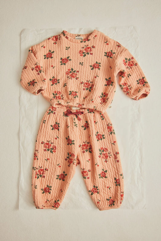 Sweatshirt Erin - Quilted Floral Print Baby Sweatshirt