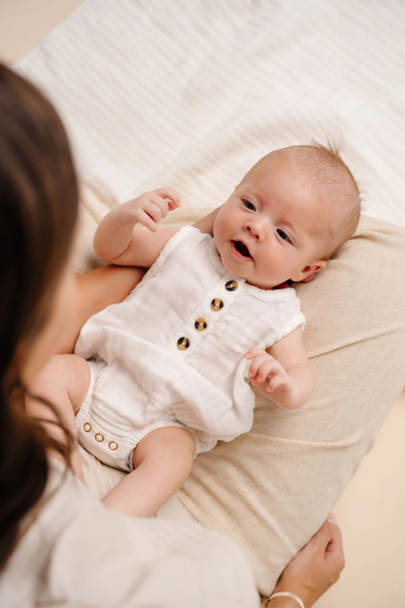 Cloud Muslin Bubble Romper