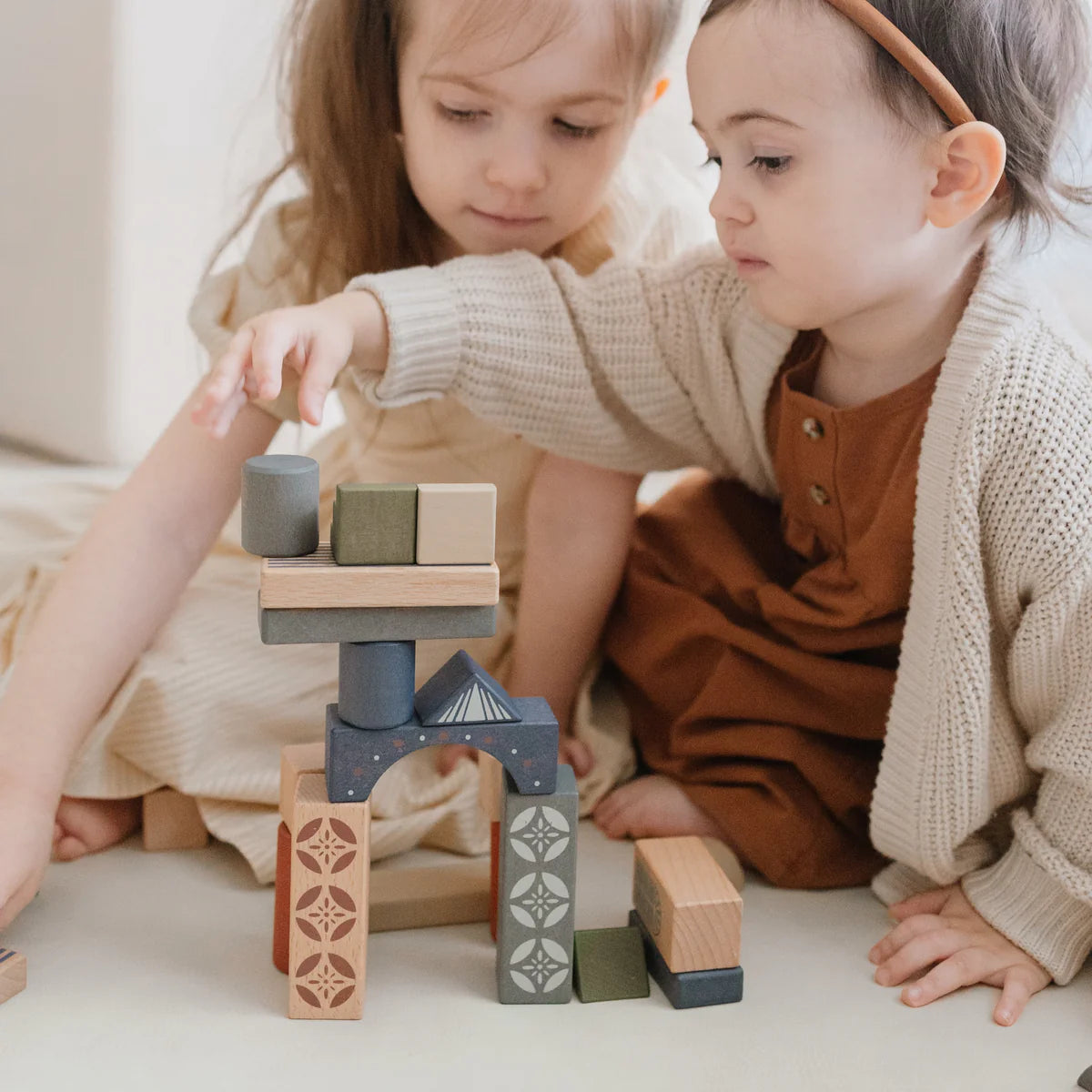 Konges Slojd-Wood Building Blocks- 34 PCS
