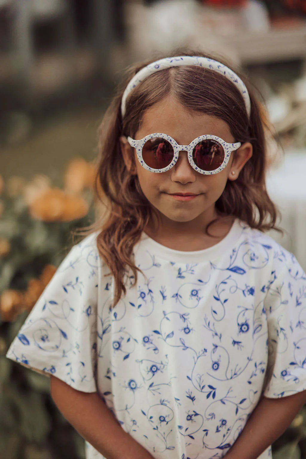 Original Round Sustainable Sunglasses - Bio Based - Bendable - Polarized - Scandi Floral (18M-10Y)