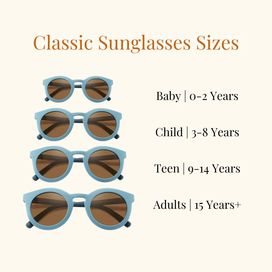 Original Round Sustainable Sunglasses - Bio Based - Bendable - Polarized - Laguna (18M-10Y)
