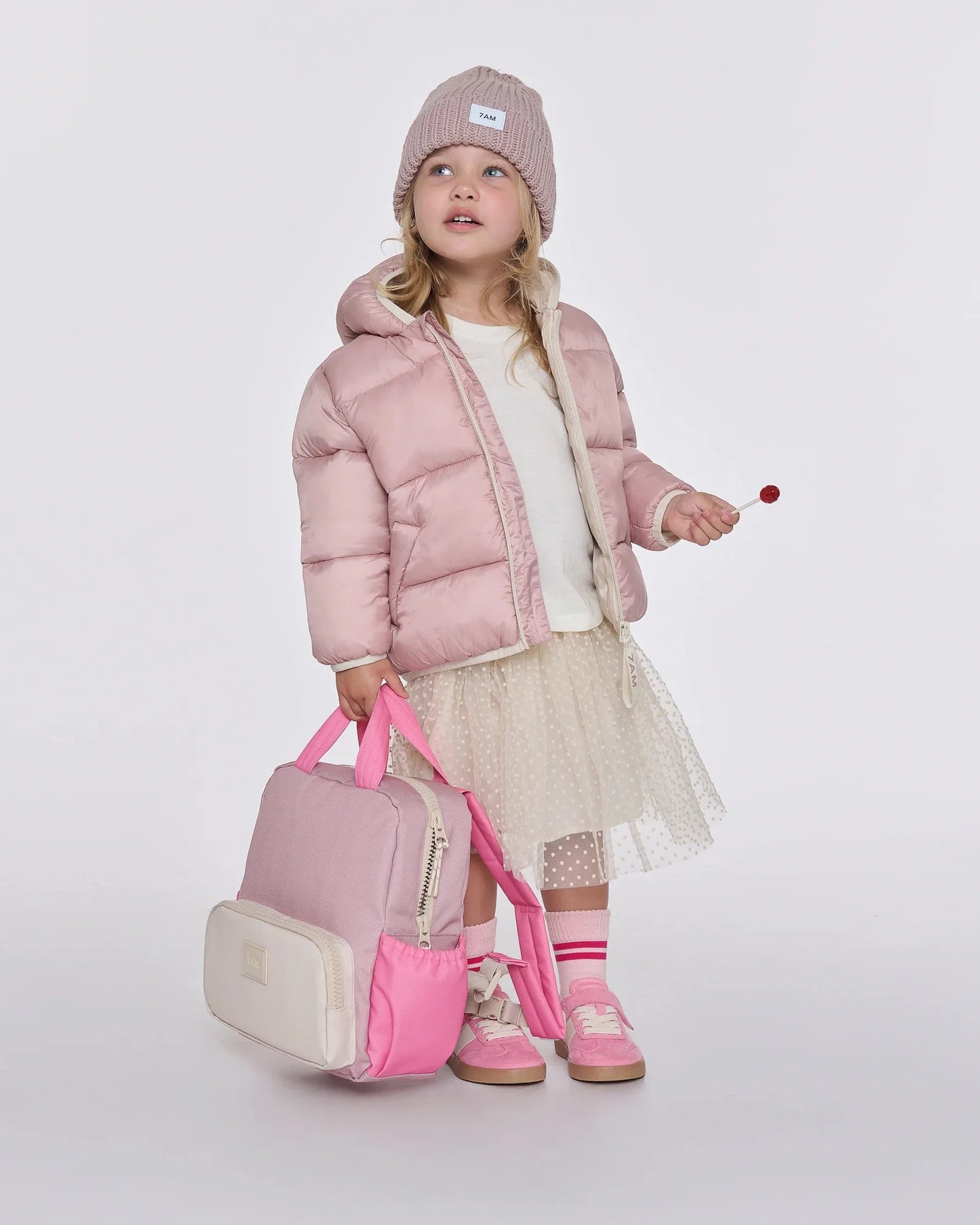 Oxford Backpack - Mini - Ash Rose, Ecru, Pink