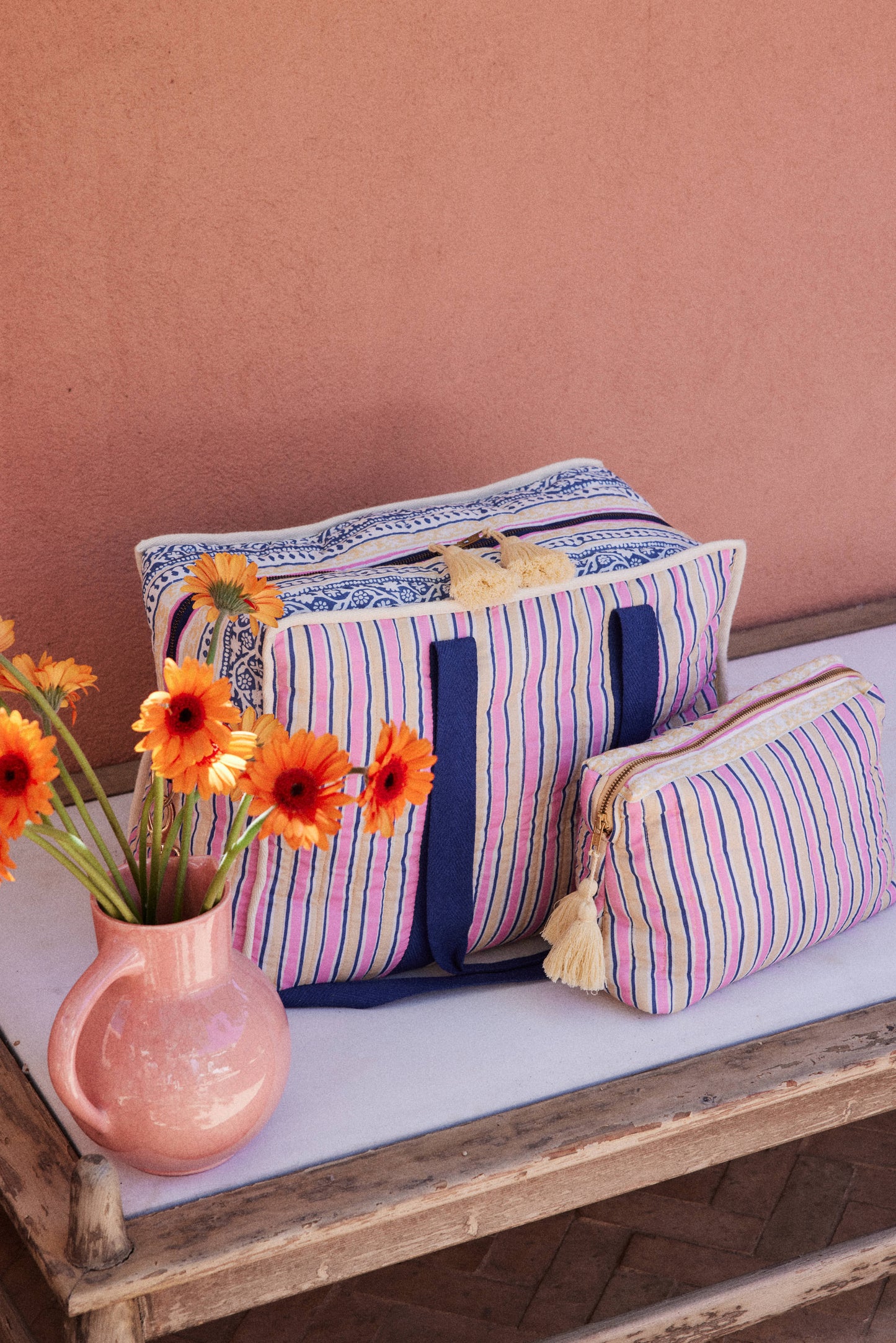 36Hours Bag Lilio - Pink Cantina Stripes