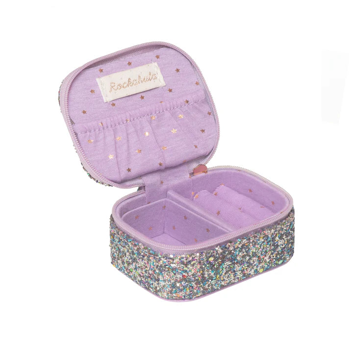 Lilac Confetti Glitter Mini Jewelry Box
