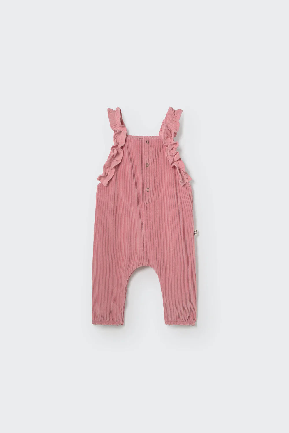 Wide Corduroy Baby Ruffled Overall