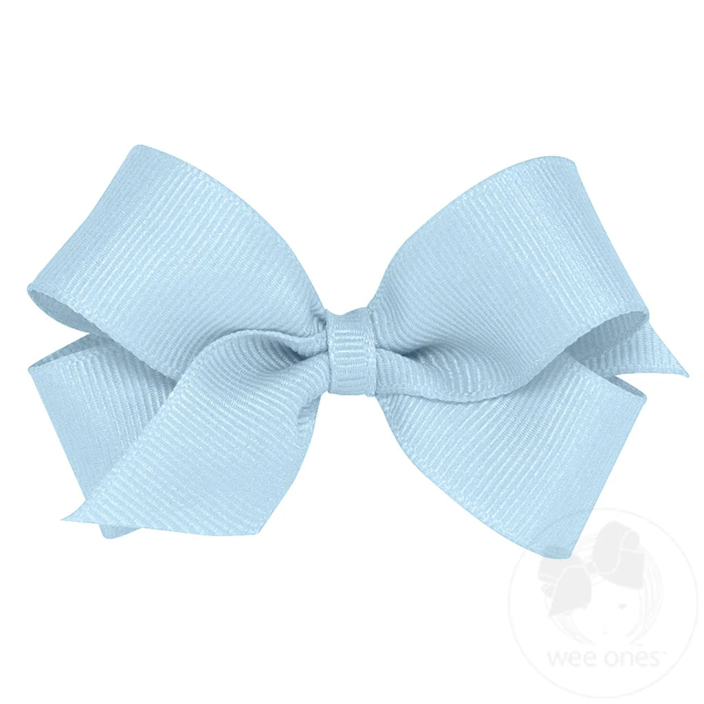 Mini Classic Grosgrain Hair Bow - Millennium Blue