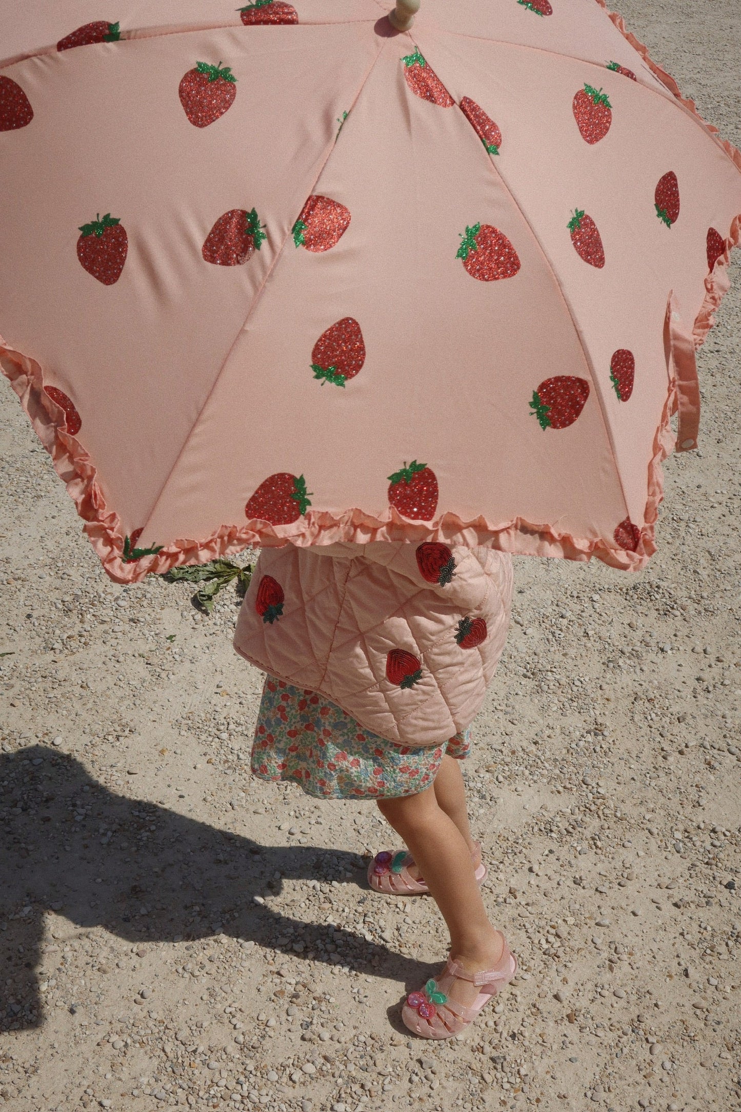 Frill Umbrella - Strawberry Glitter