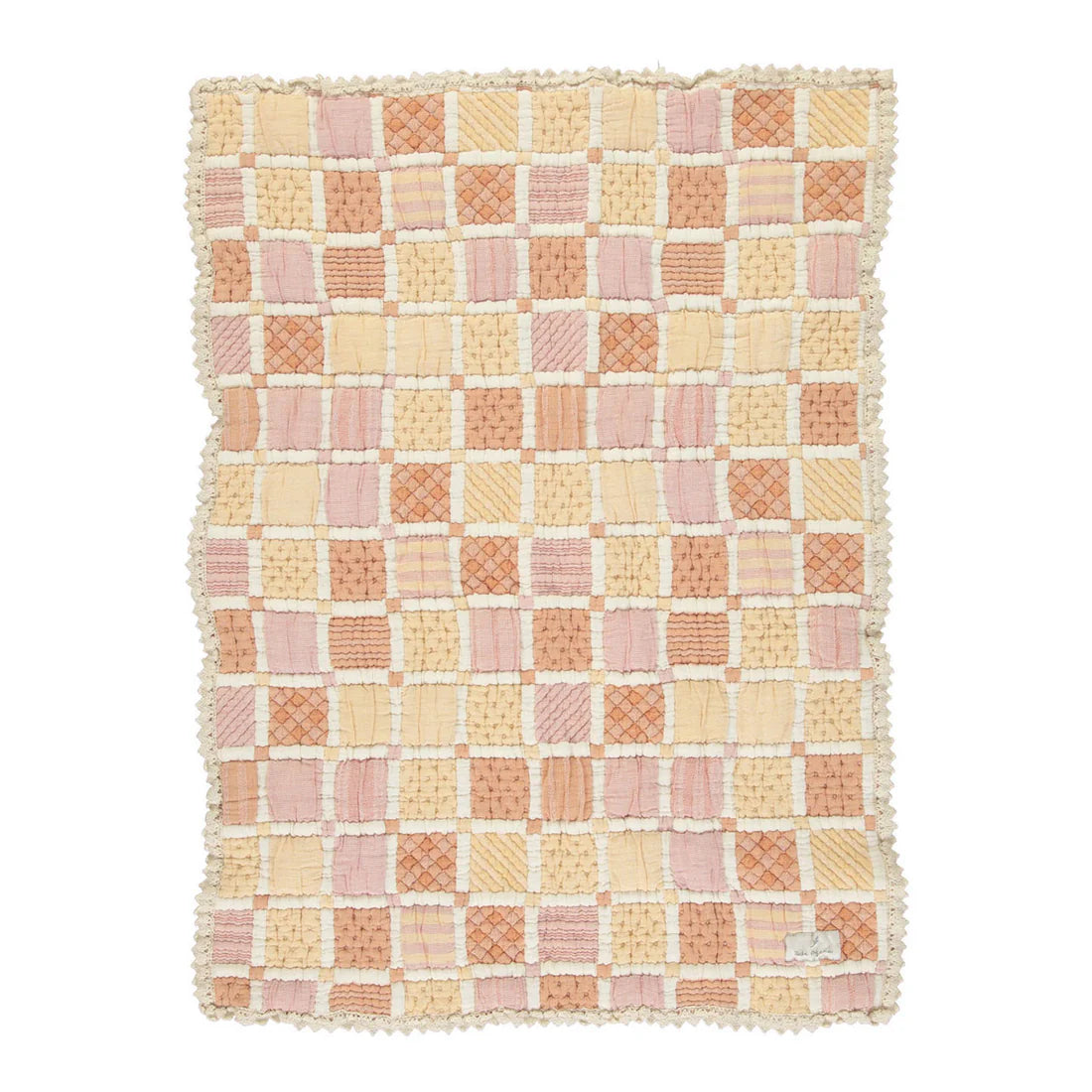 Mai Blanket - Dusty Rose Patchwork - Baby Size