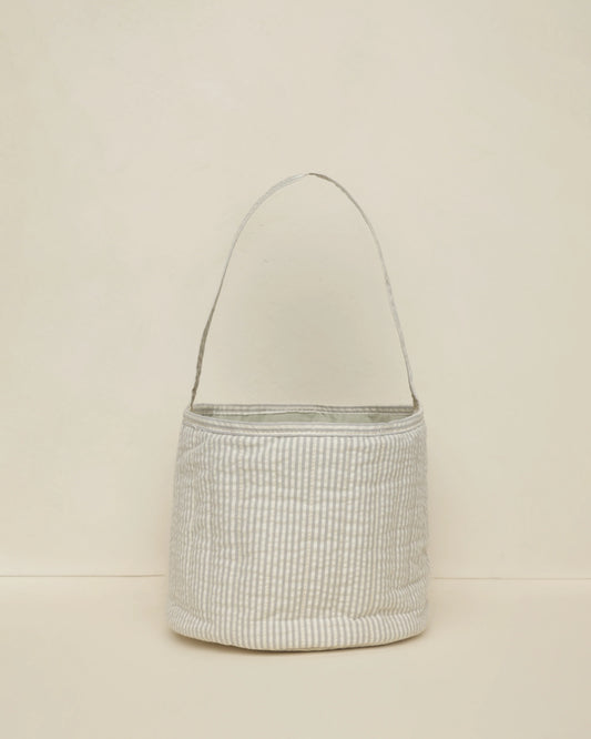 Easter Basket - Sage Stripe