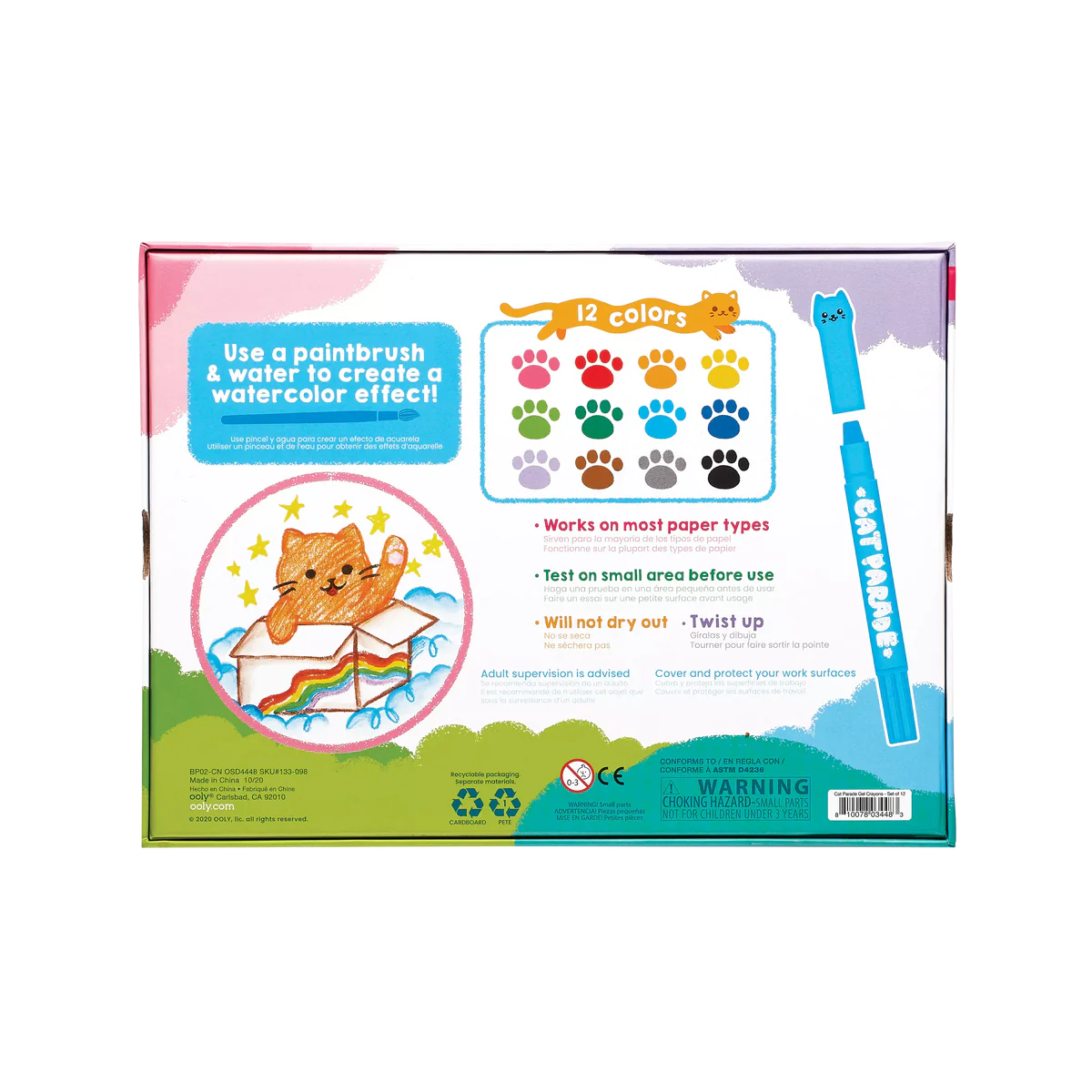 Cat Parade Gel crayons - Set of 12
