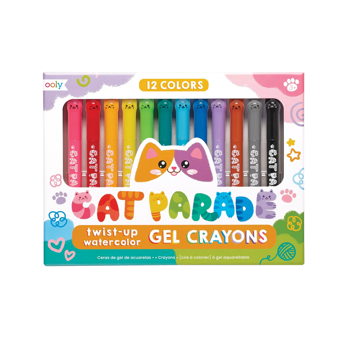Cat Parade Gel crayons - Set of 12