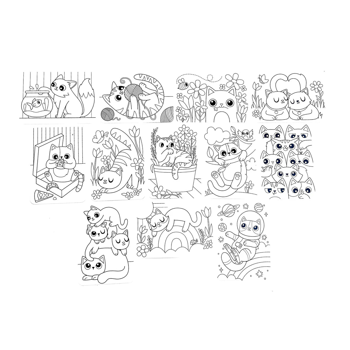 Undercover Art Hidden Patterns Coloring - Smitten Kitten