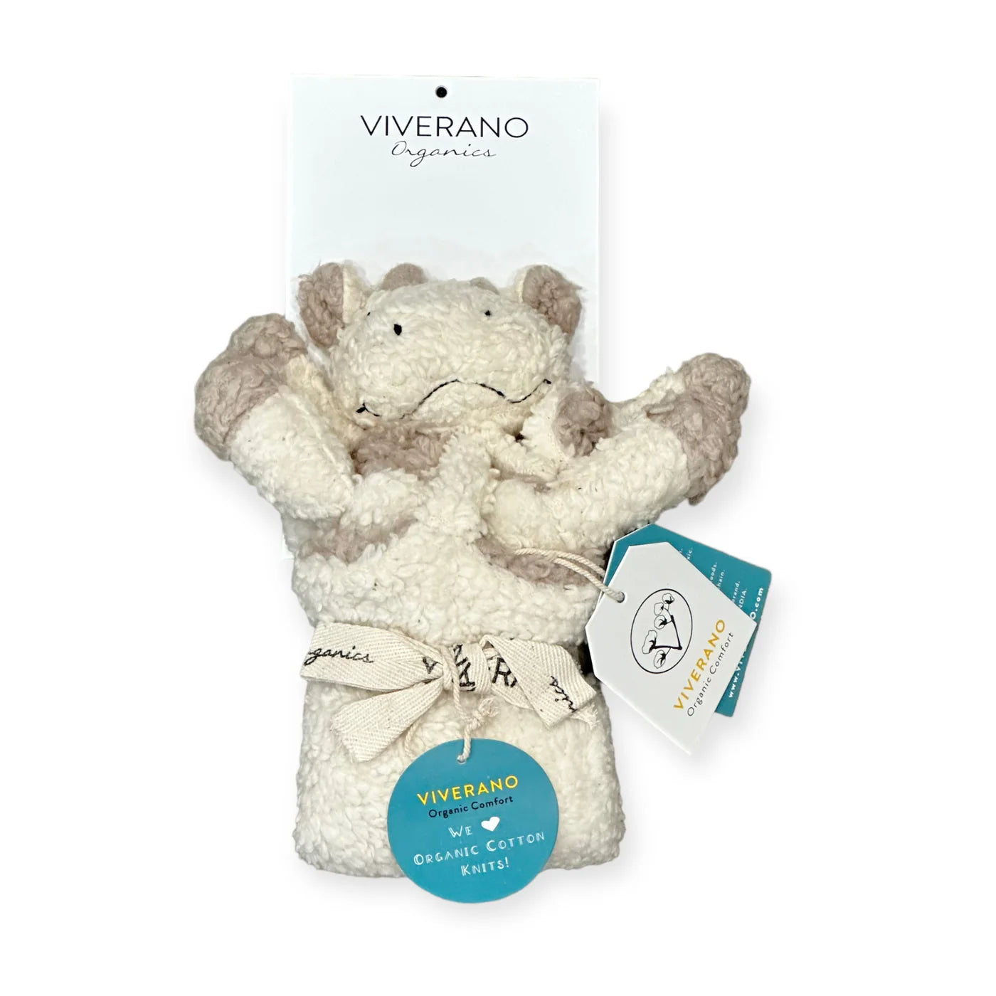 Organic Sherpa Lovey Blanket - Cow