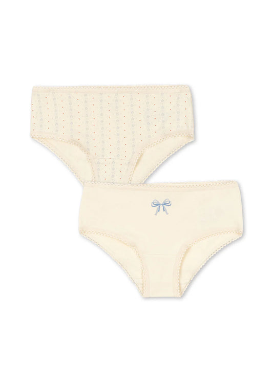 Basic 2 Pack Girl Underpants Gots