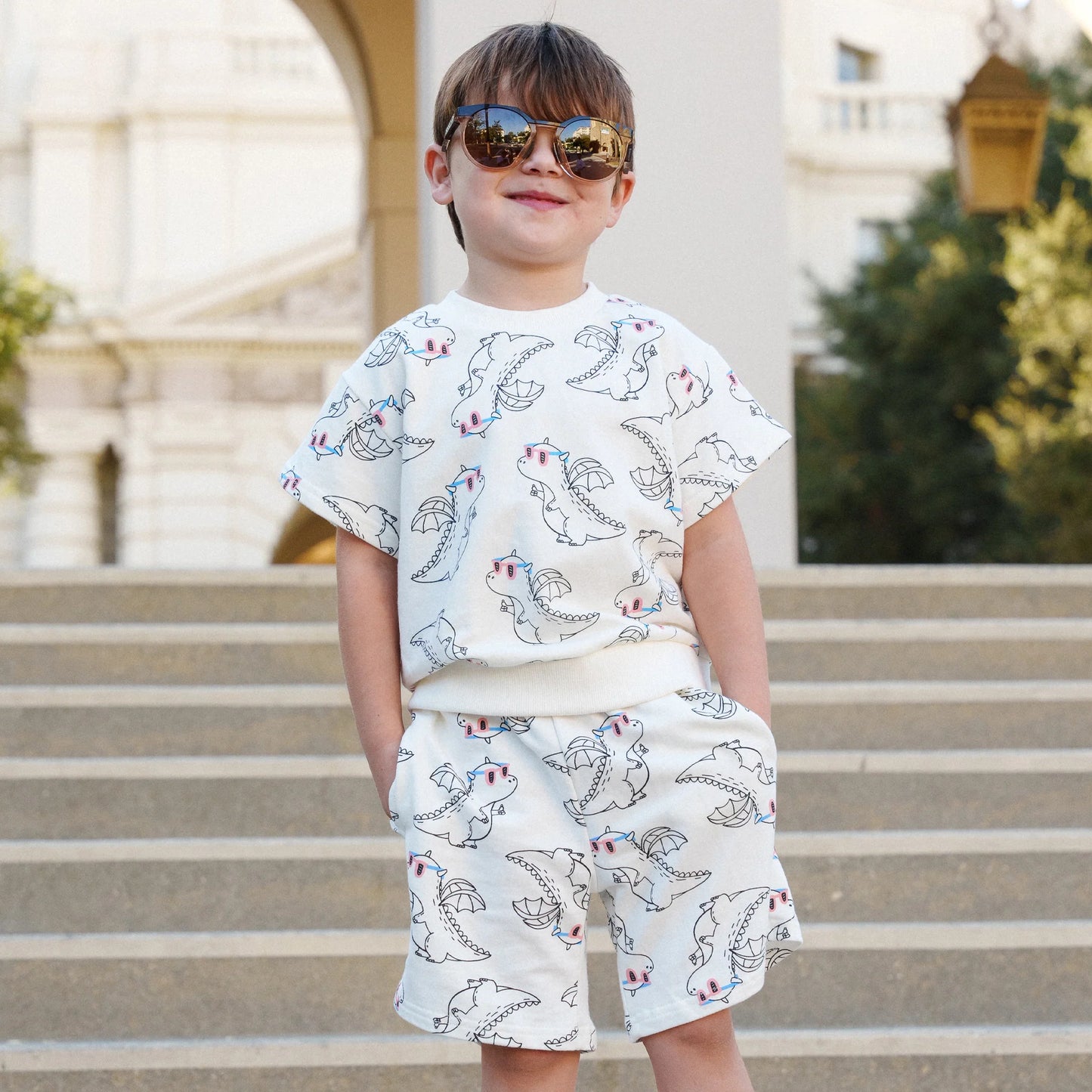Print Boy Sweatshirt Set