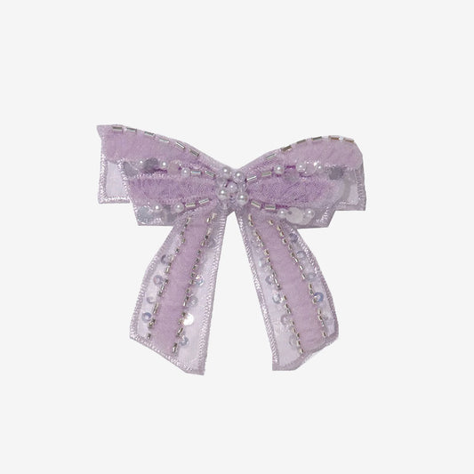 Hailey Bow Clips - Purple
