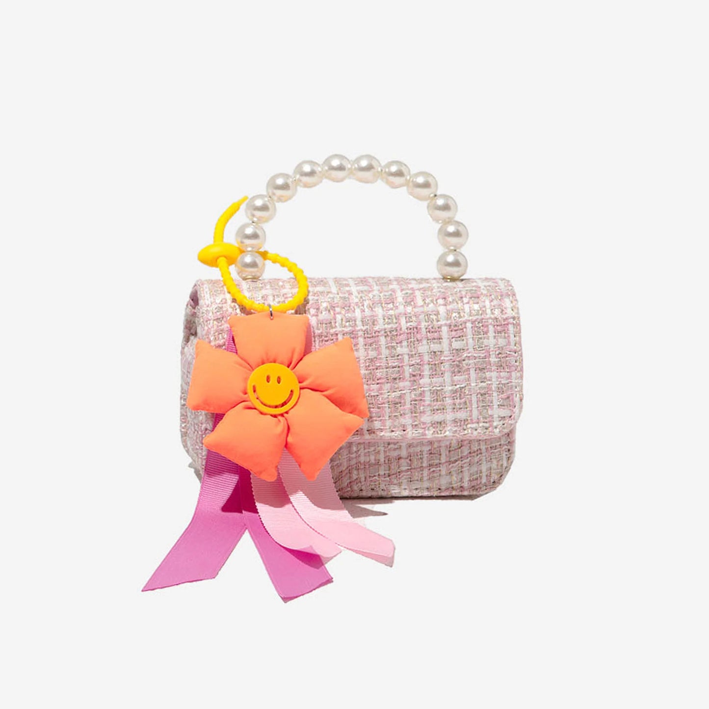 Daisy Tweed Tote - Pink