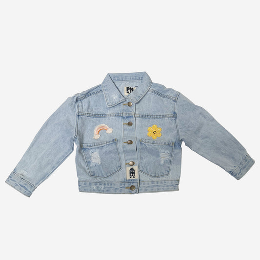 Patched Denim Jacket