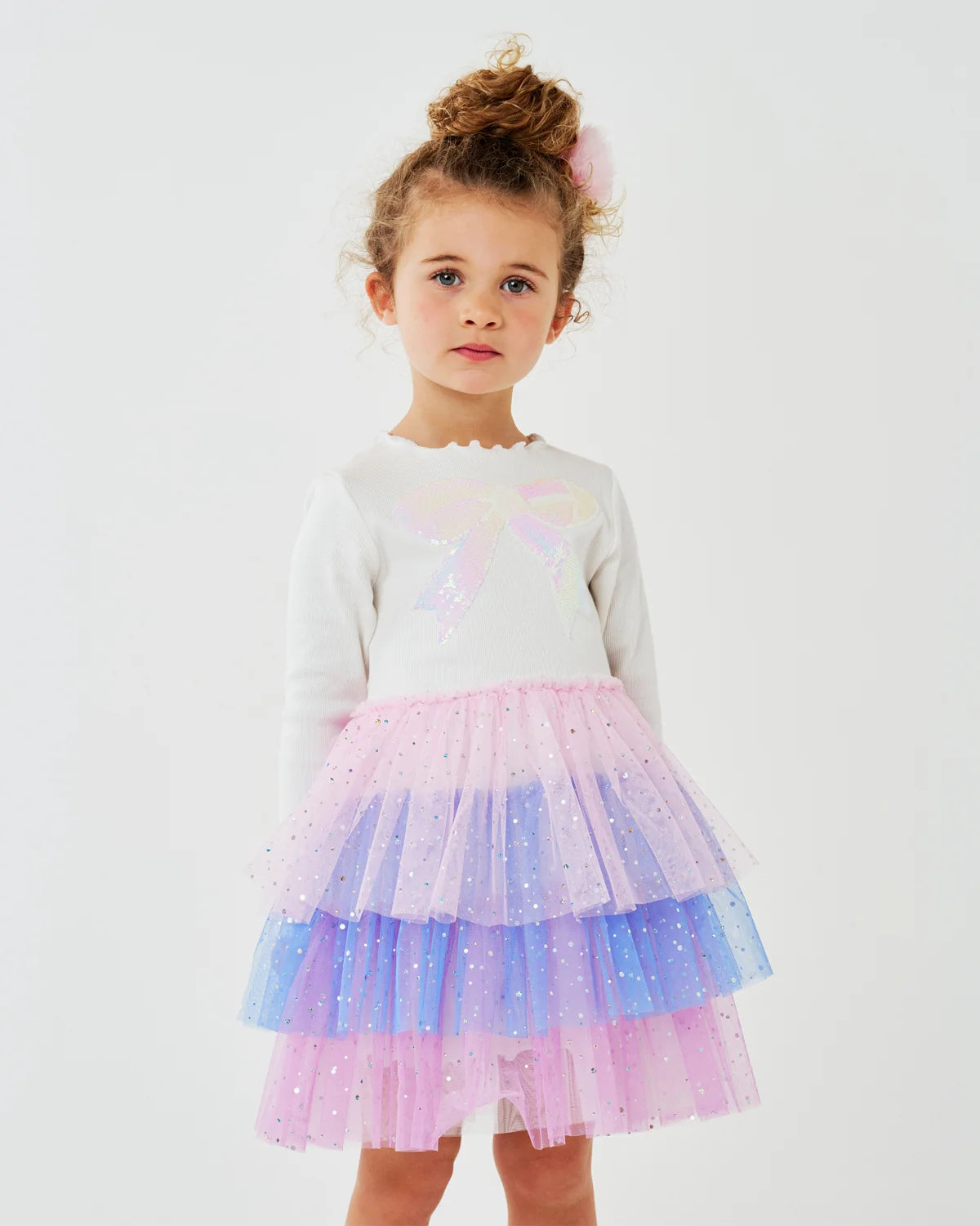 Kim 3 Layered Long Sleeve Tutu Dress