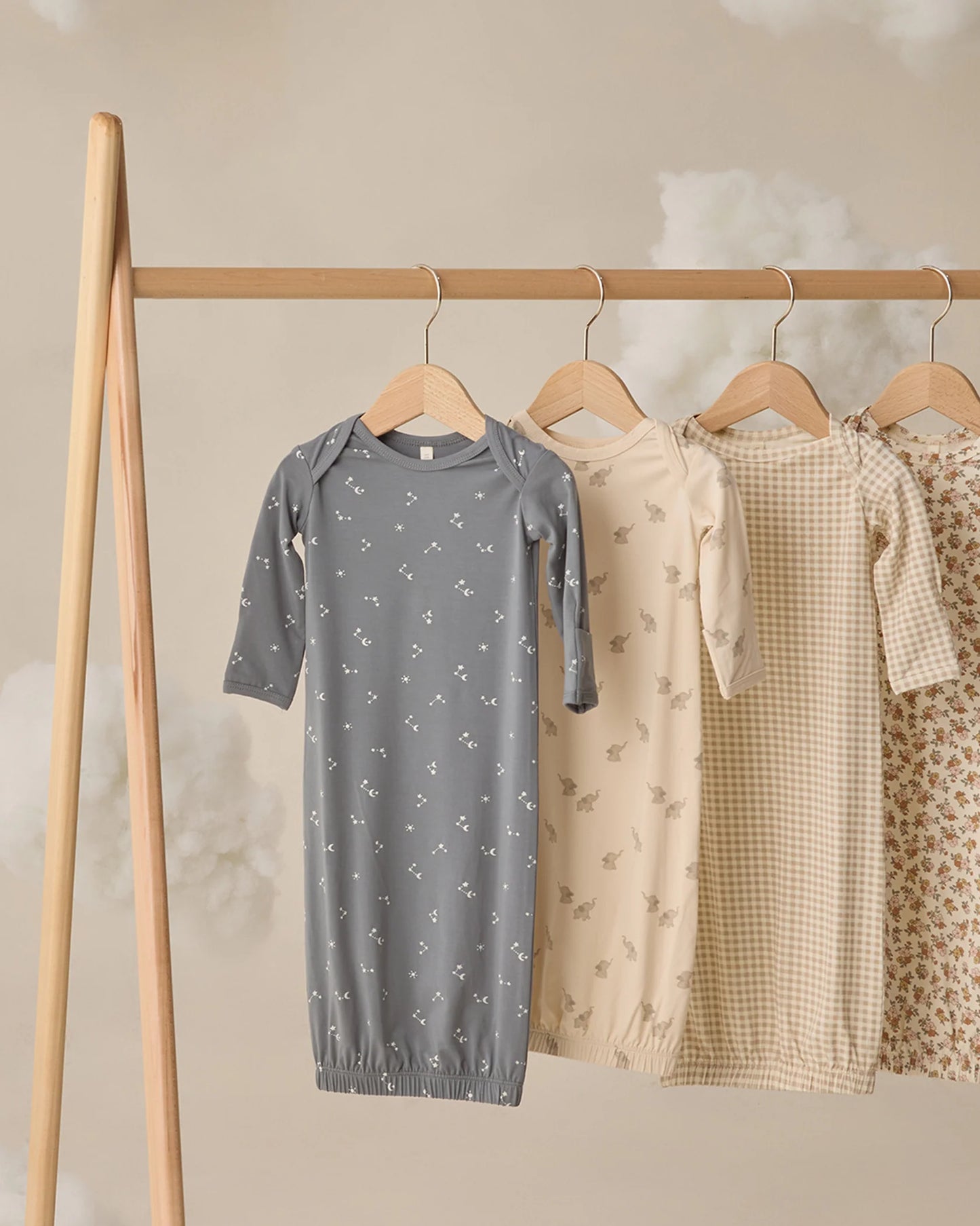 Bamboo Baby Gown + Hat Set - Starlight - NB