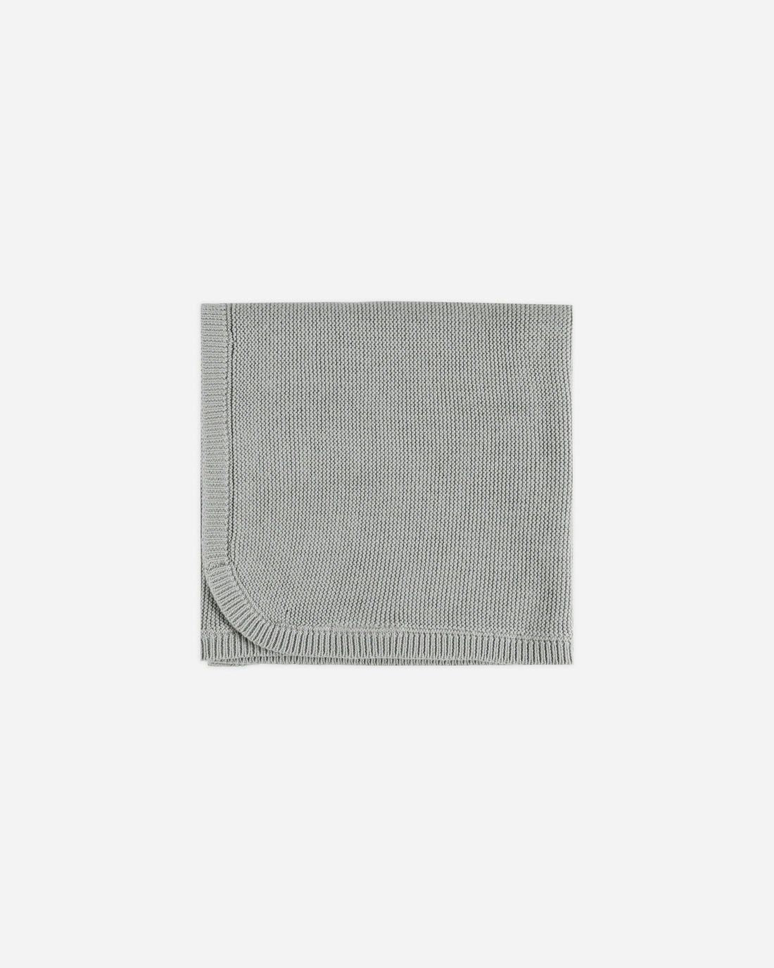 Knit Baby Blanket - Dusty Blue