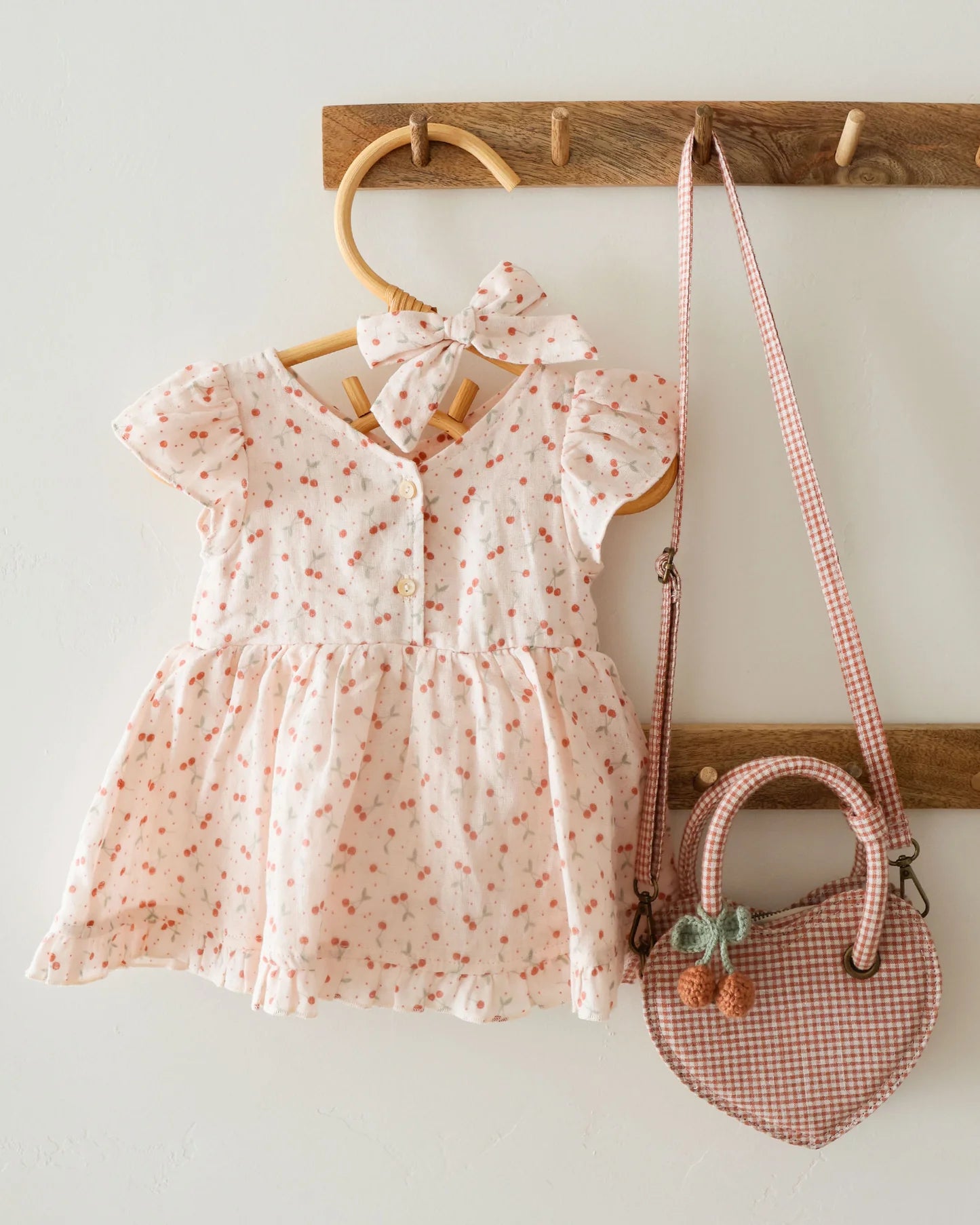 Heart Purse - Poppy Gingham