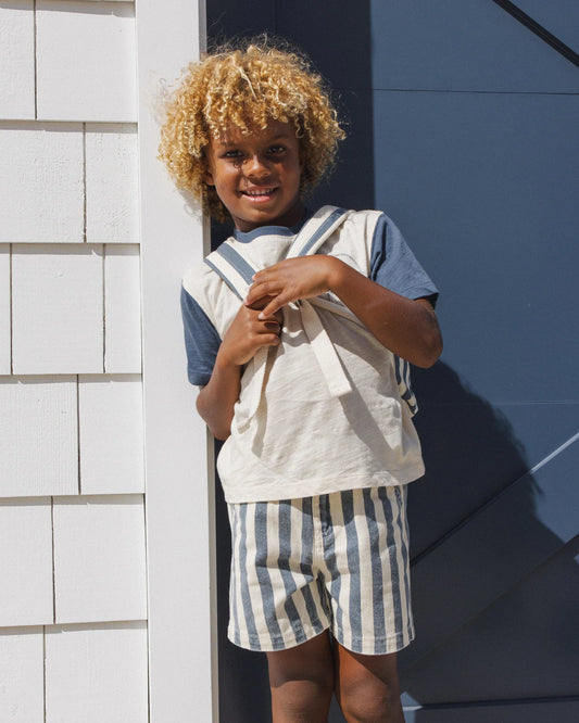 Mini Backpack - Navy Stripe