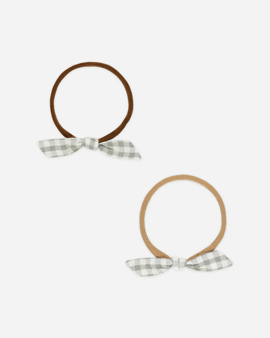 Little Knot Headband - Eucalyptus Gingham
