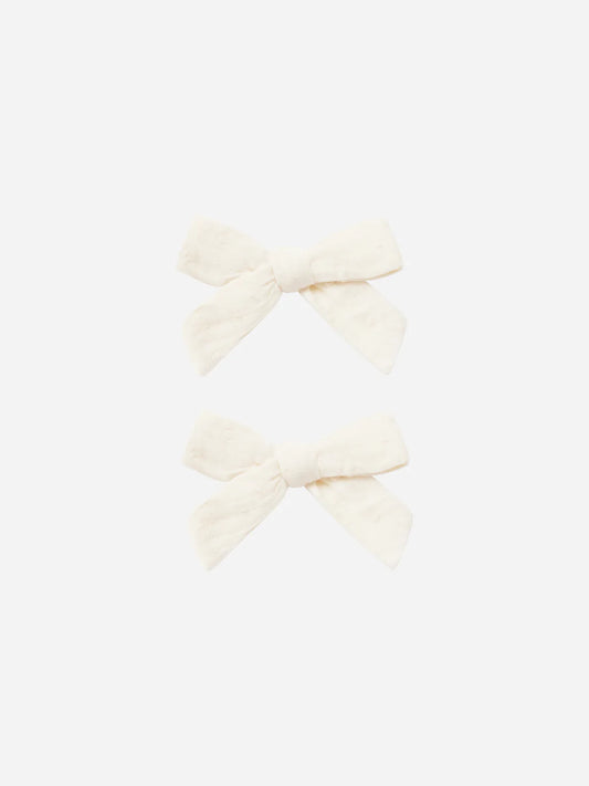 Bow with Clip, Ivory