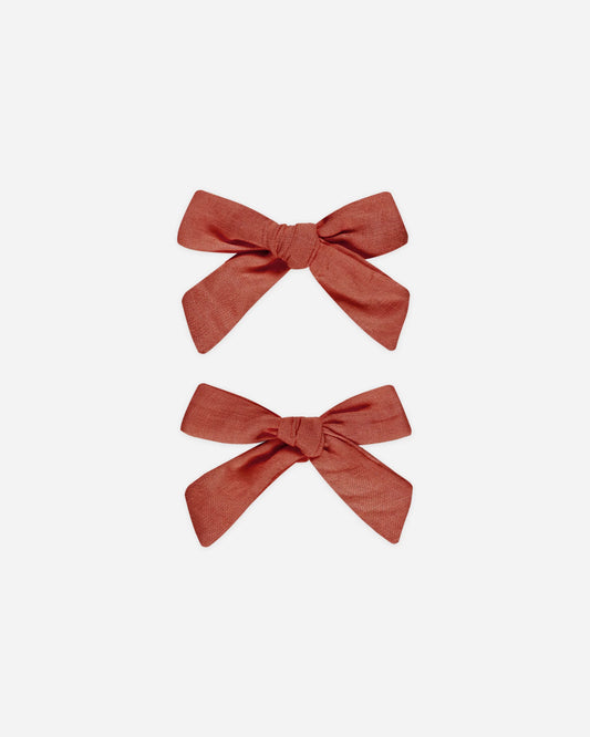 Bows, Set of 2 - Ruby