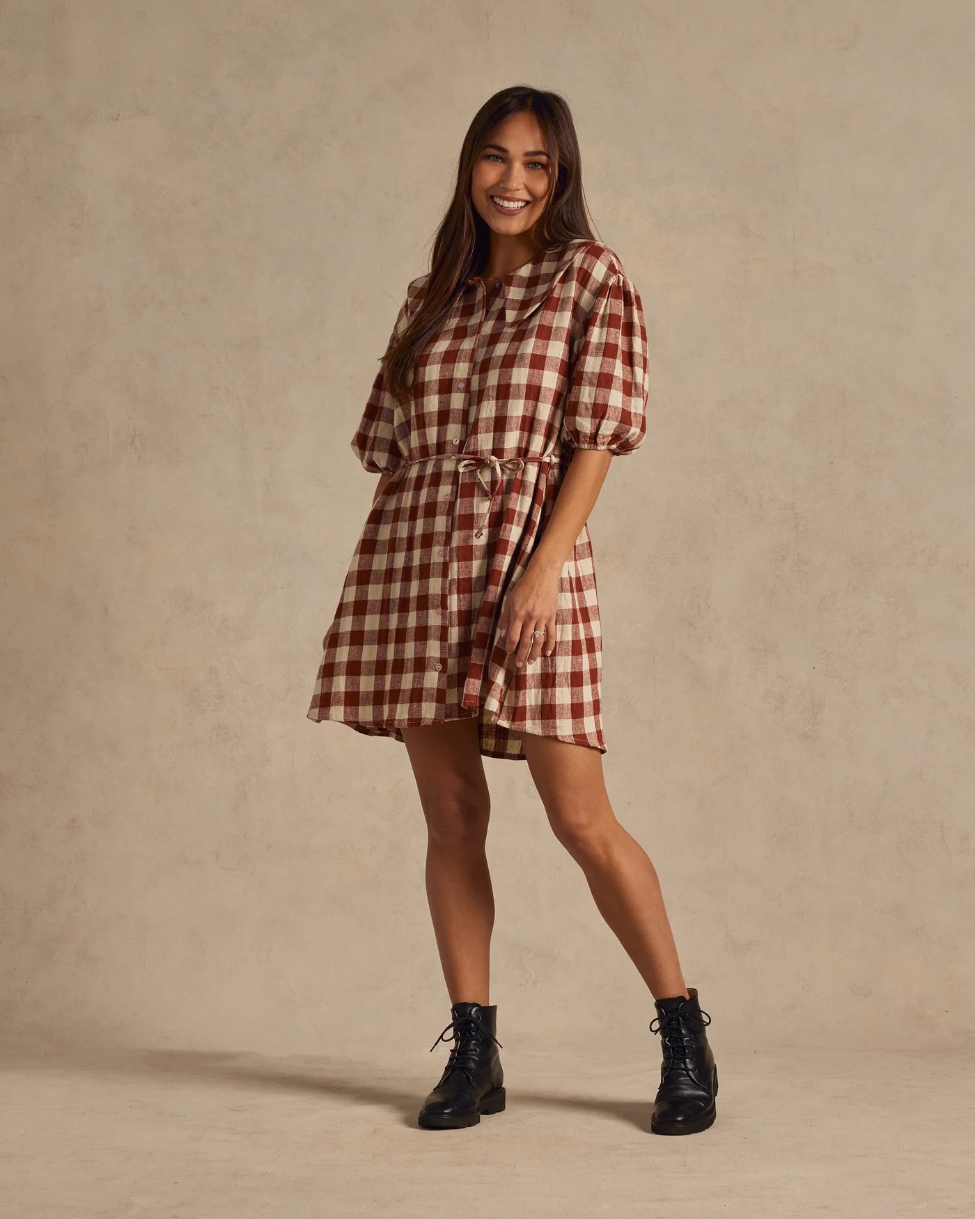 Rylee & Cru - Olive Dress - Ruby Plaid - Large