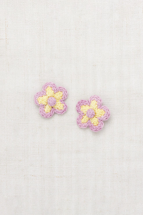 Medium Flower Clip Set - Vintage Yellow