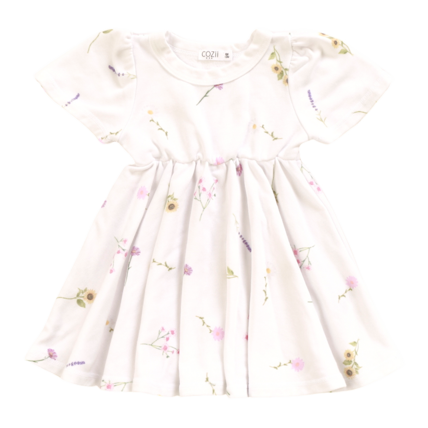 SS Puff Sleeve Dress Wild Flower