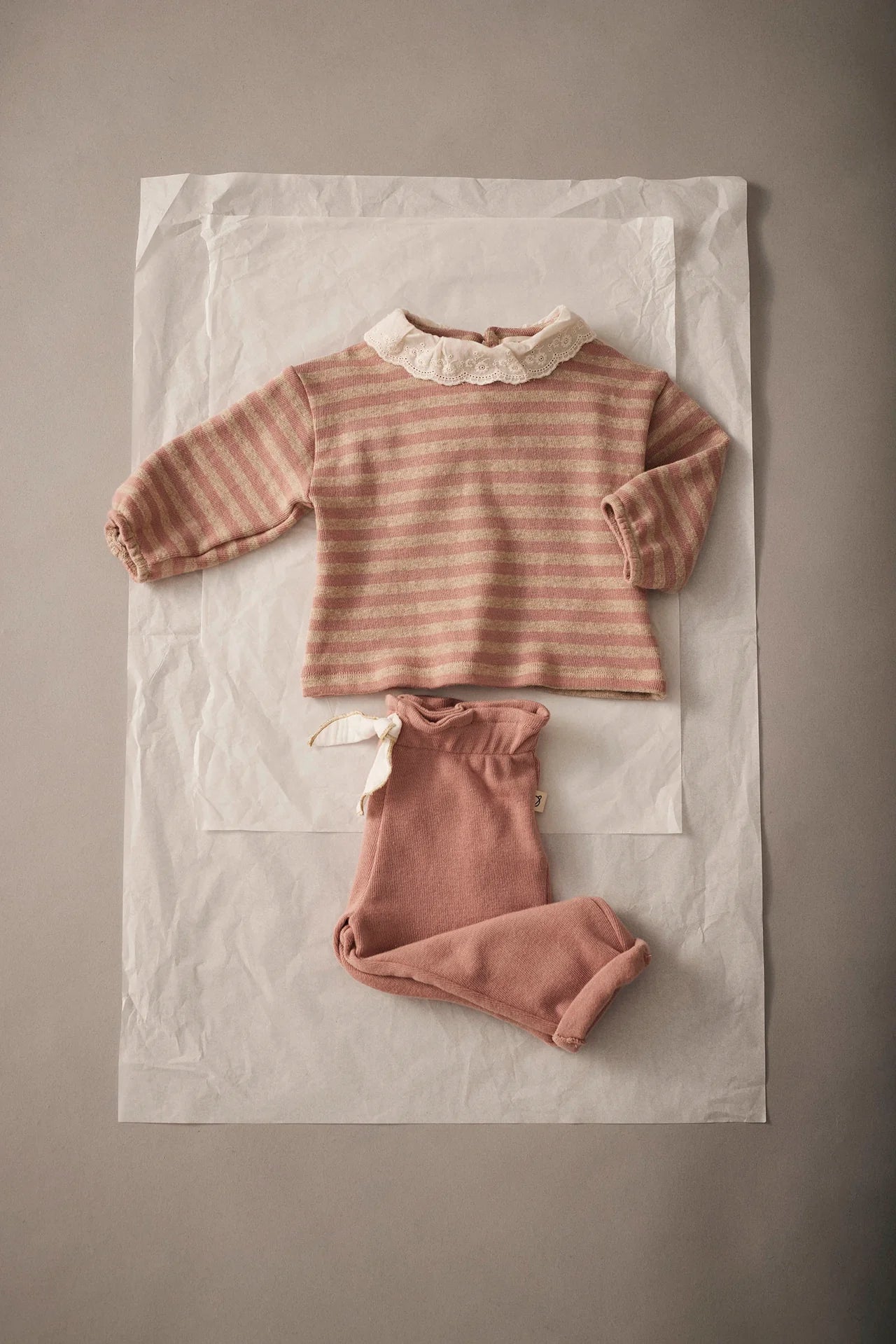 Soft Brushed Knit Bow Baby Pants