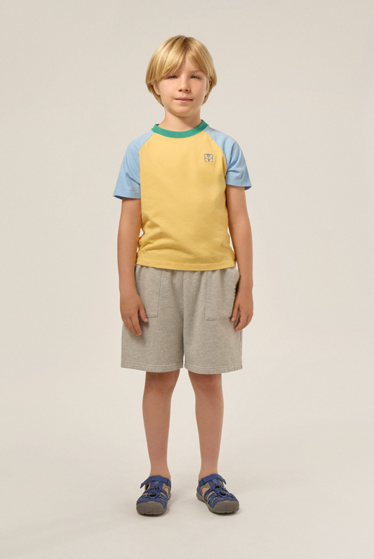 Colorblock Yellow Kids T-Shirt