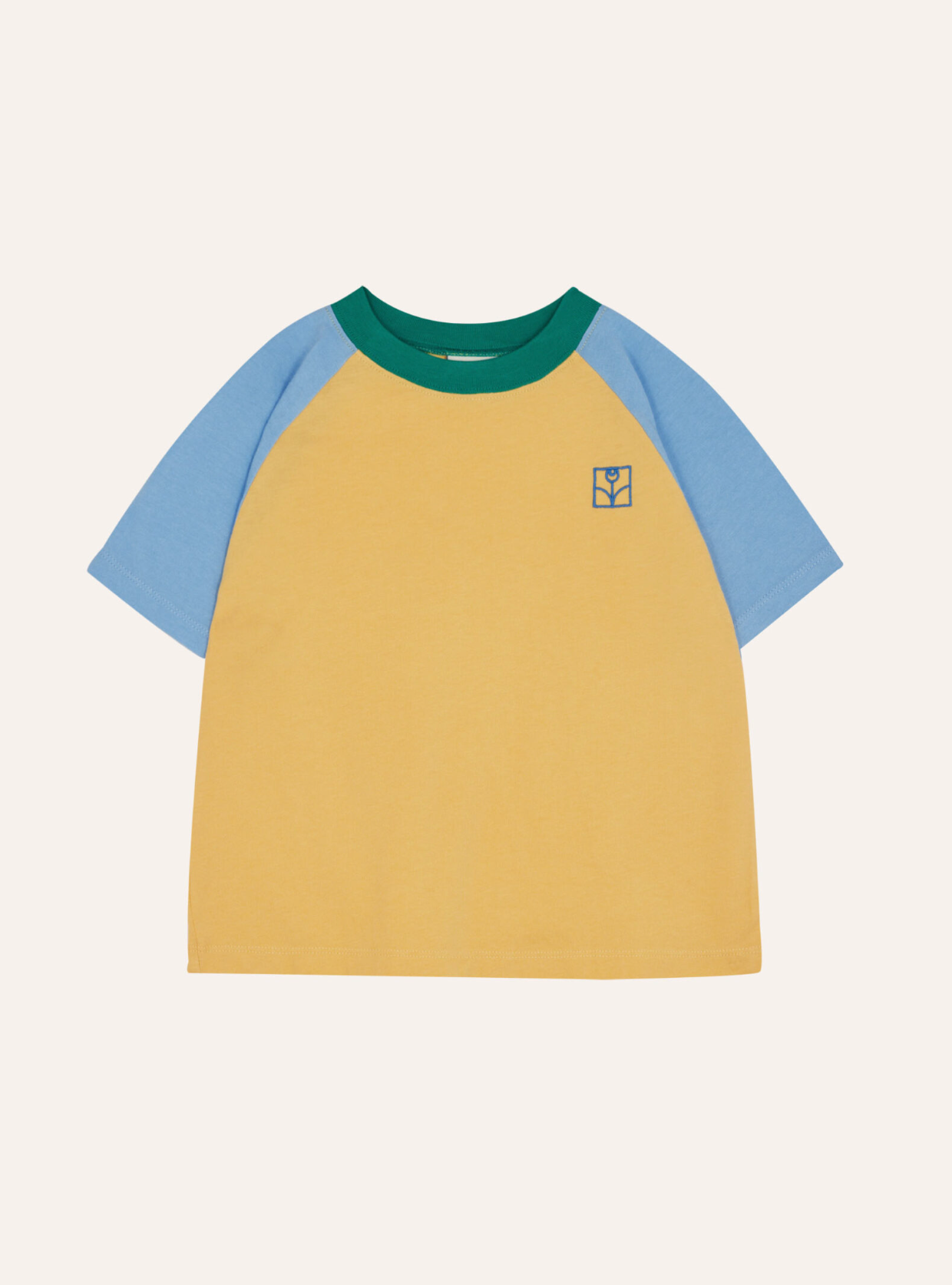 Colorblock Yellow Kids T-Shirt
