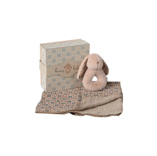 Bunny Rattle Set - Powder