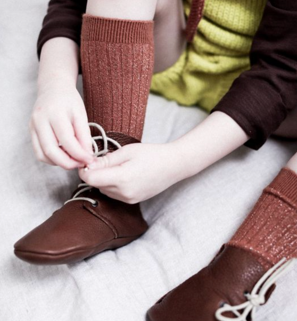 Victorie-Glitter Ribbed Crew Sock-908 -5/6.5