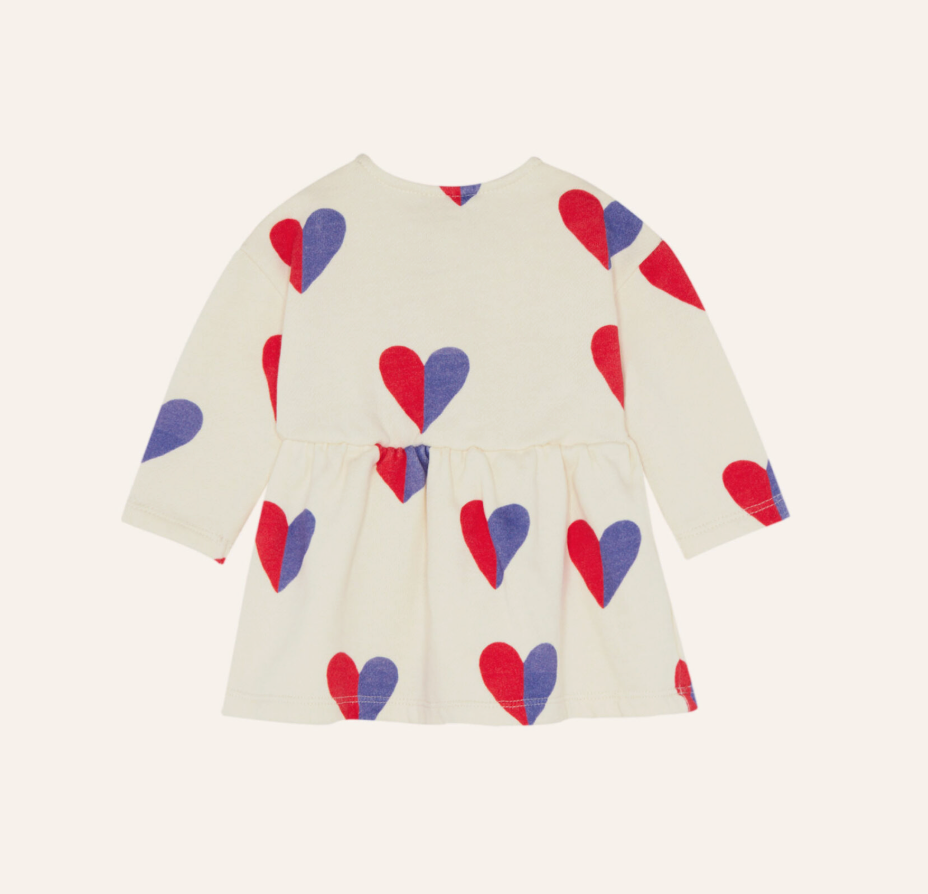 Bicolor Hearts Baby Dress