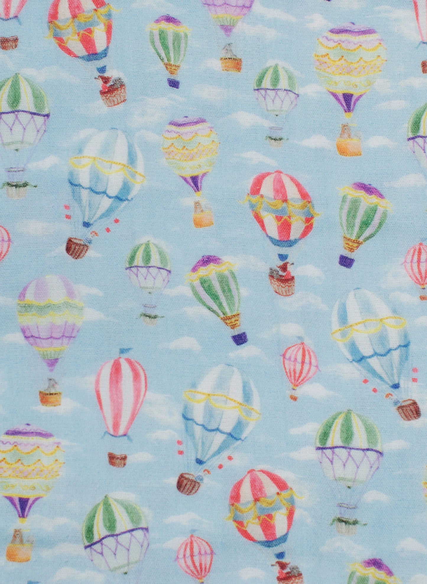 Up Up & Away Shawl Blanket - Light Blue Multi