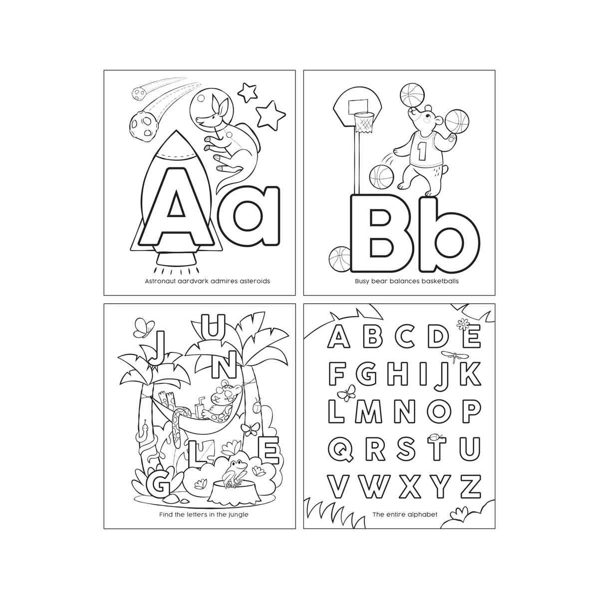 ABC: Amazing Animals Toddler Color-In' Book
