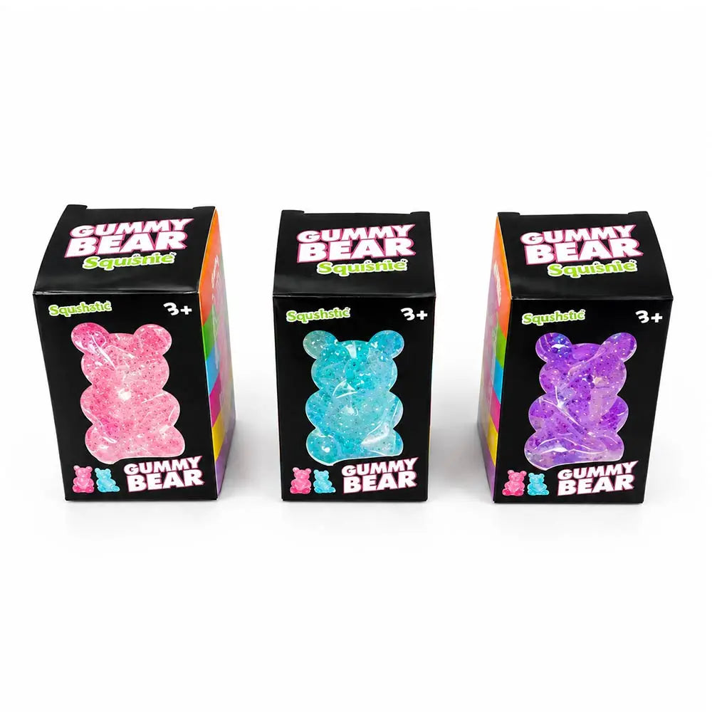Glittered Gummy Bear Squeeze Stress Relief Toy