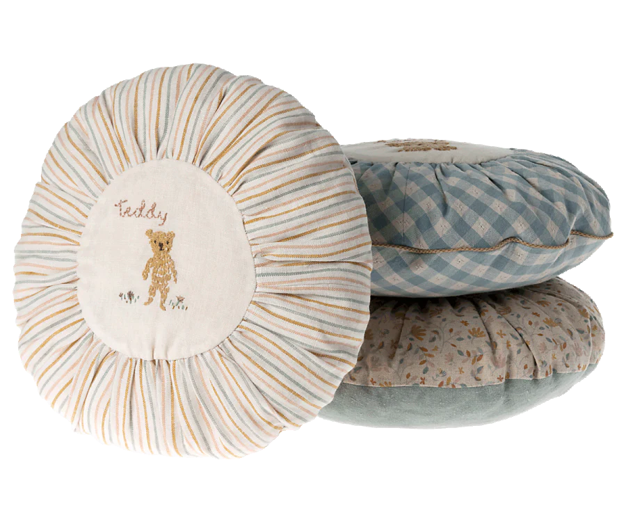Cushion , Round small - Teddy , striped