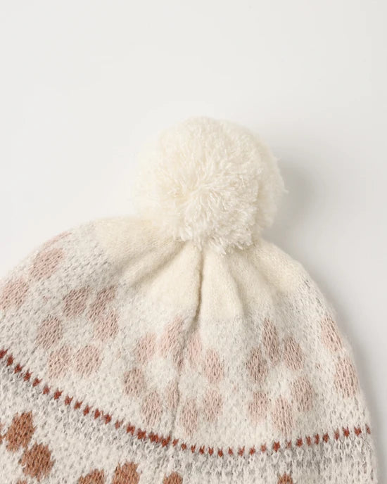 Beanie Flower Fair Isle