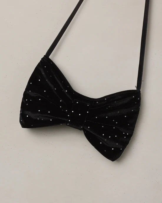 Bow Purse - Black Rhinestone