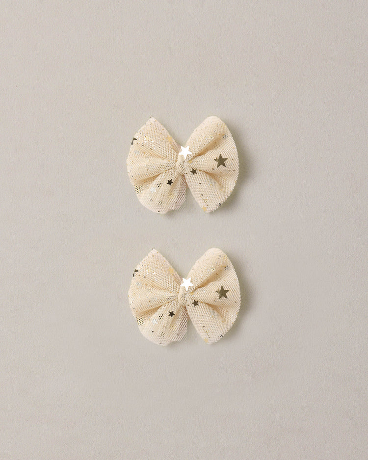 Flutter Tulle Clips - Champagne