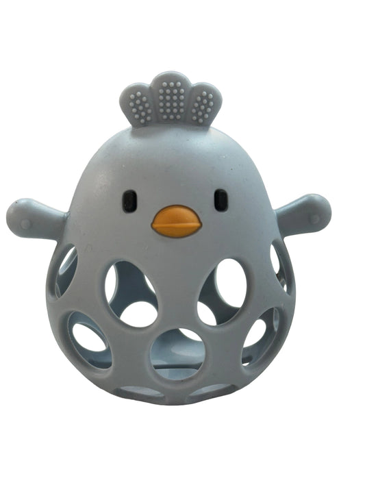 Chicken 3D Silicone Teether - Slate