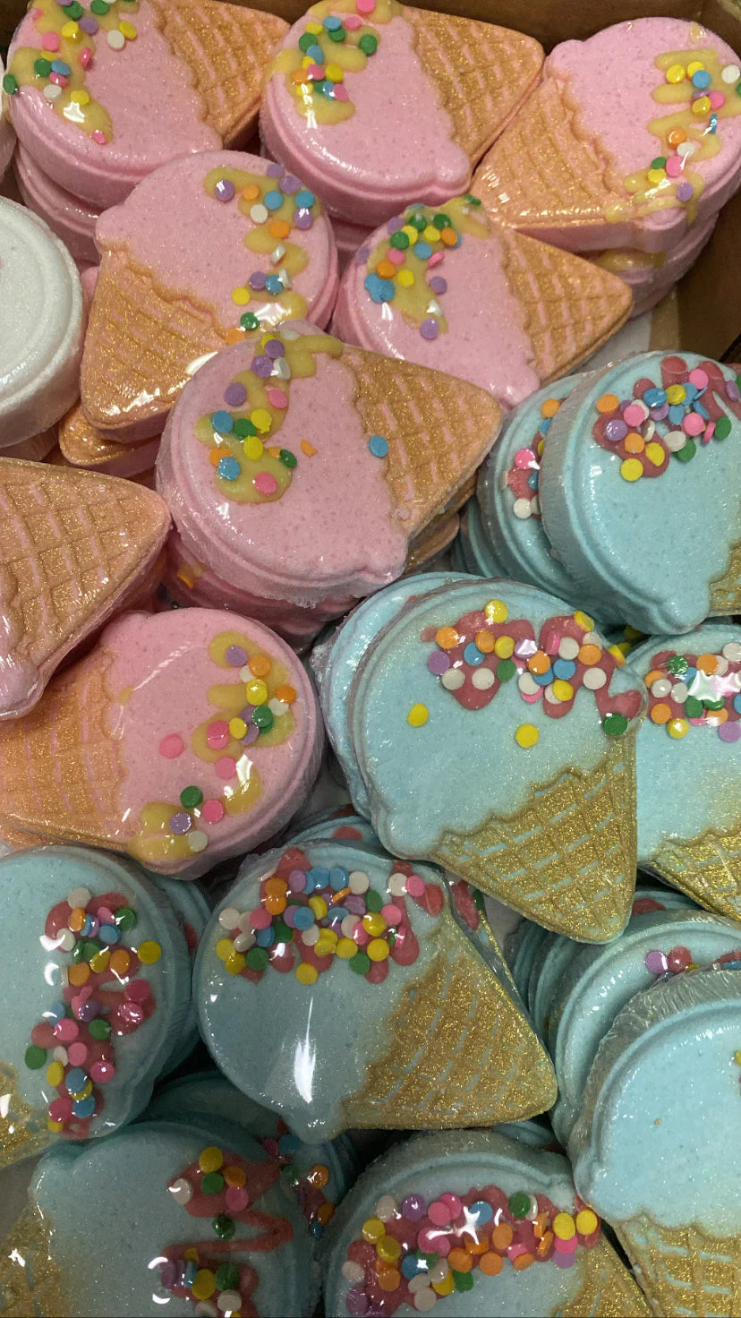 Berry Sweet Pear (Blue) Ice Cream Cone Bath Bomb